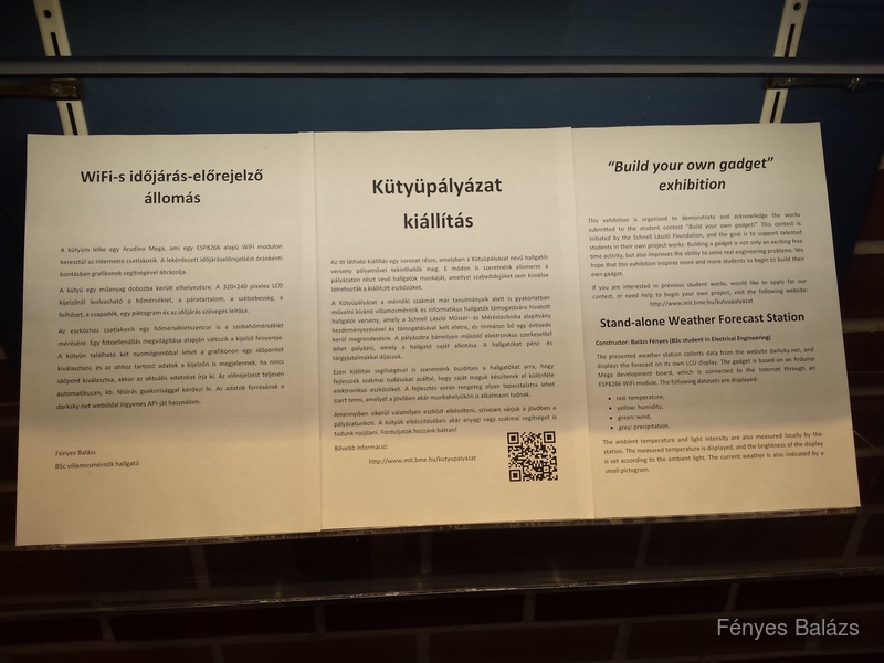 Weather station description in Hungarian and in English